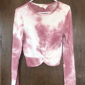 Tie dye cropped long sleeve